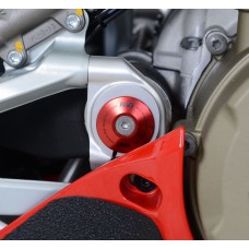 R&G Racing Frame Plug (single, left or right side, swingarm pivot, black) for Ducati Panigale V4 '15-'22, V4S '18-'22, V4 Speciale '21-'22, Streetfighter V4 '20-'22